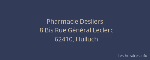 Pharmacie Desliers