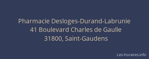Pharmacie Desloges-Durand-Labrunie