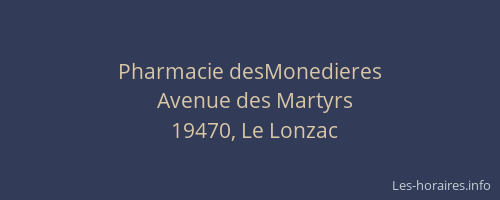 Pharmacie desMonedieres