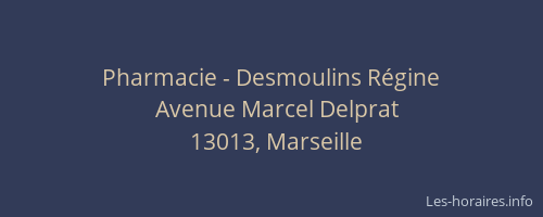 Pharmacie - Desmoulins Régine