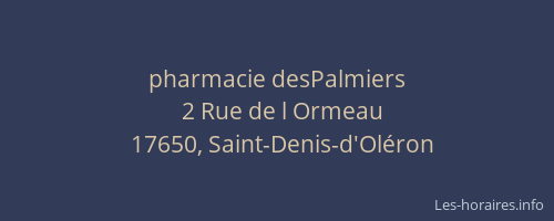 pharmacie desPalmiers