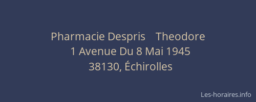 Pharmacie Despris    Theodore