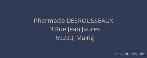 Pharmacie DESROUSSEAUX