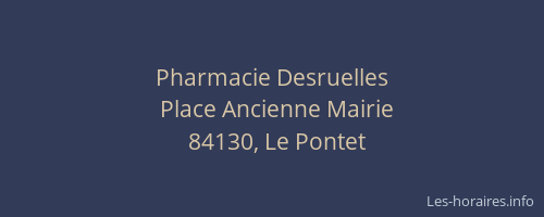 Pharmacie Desruelles