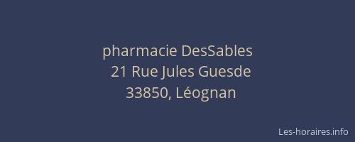 pharmacie DesSables