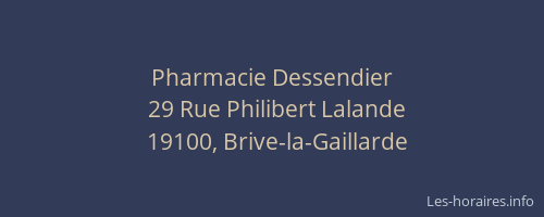 Pharmacie Dessendier
