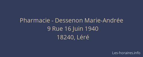 Pharmacie - Dessenon Marie-Andr&eacute;e