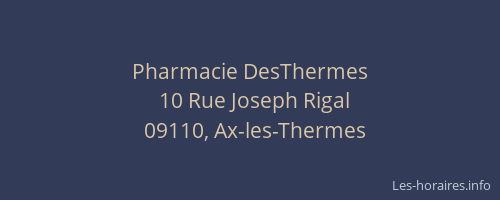 Pharmacie DesThermes