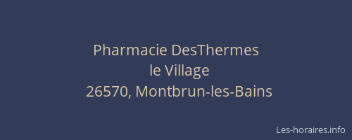 Pharmacie DesThermes