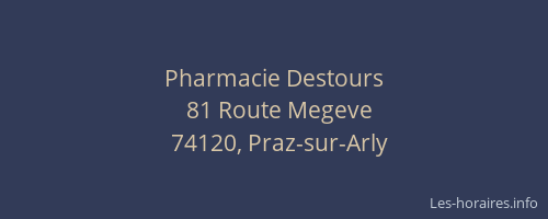 Pharmacie Destours