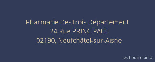 Pharmacie DesTrois Département