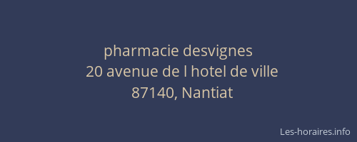 pharmacie desvignes