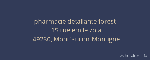 pharmacie detallante forest