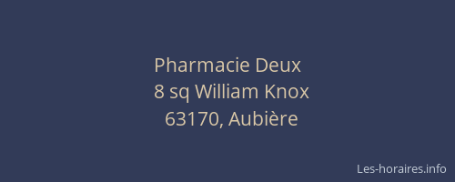 Pharmacie Deux