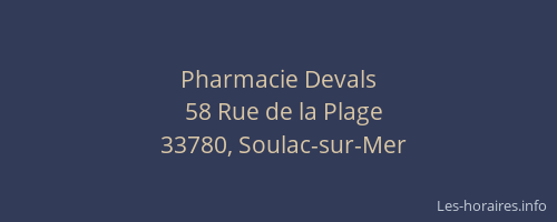 Pharmacie Devals