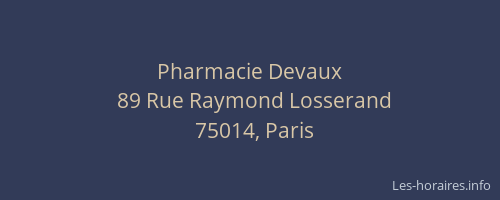 Pharmacie Devaux