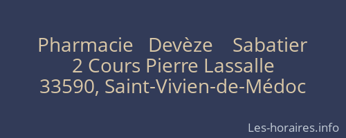 Pharmacie   Devèze    Sabatier