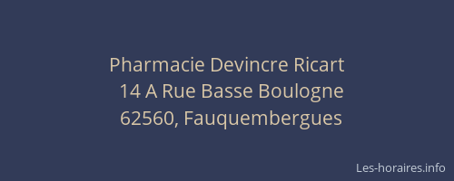 Pharmacie Devincre Ricart