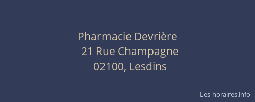 Pharmacie Devrière