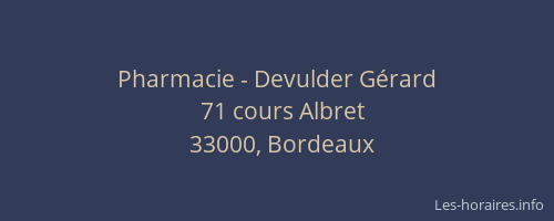 Pharmacie - Devulder Gérard
