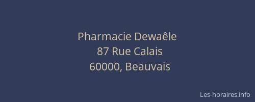 Pharmacie Dewaêle