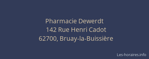 Pharmacie Dewerdt
