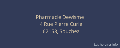 Pharmacie Dewisme