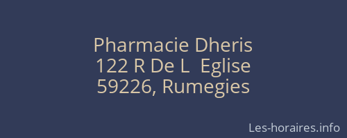 Pharmacie Dheris
