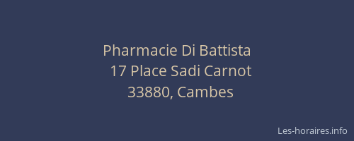 Pharmacie Di Battista