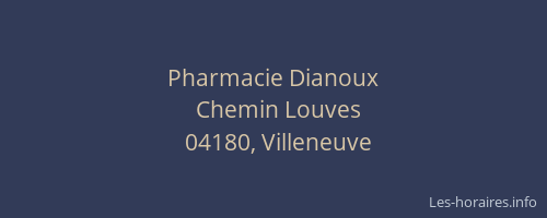 Pharmacie Dianoux