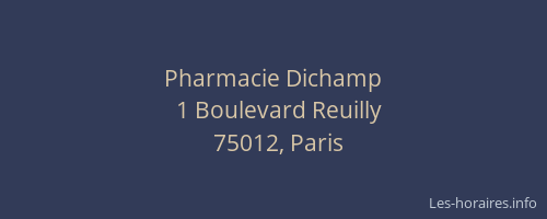 Pharmacie Dichamp