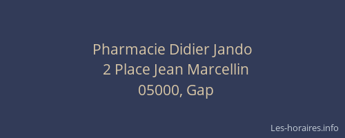 Pharmacie Didier Jando