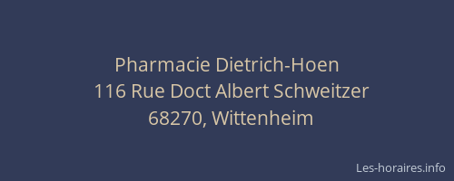 Pharmacie Dietrich-Hoen
