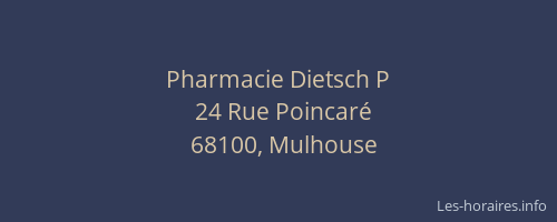 Pharmacie Dietsch P