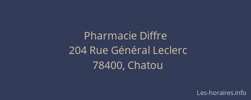 Pharmacie Diffre