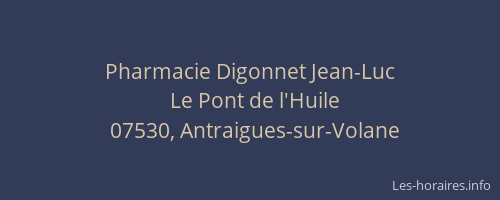 Pharmacie Digonnet Jean-Luc