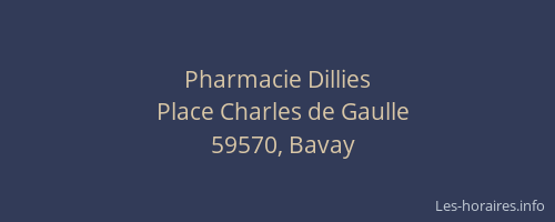 Pharmacie Dillies