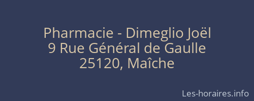 Pharmacie - Dimeglio Joël