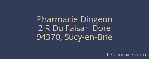 Pharmacie Dingeon
