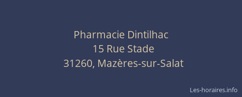 Pharmacie Dintilhac