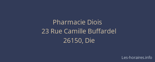 Pharmacie Diois
