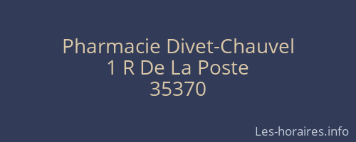 Pharmacie Divet-Chauvel