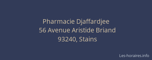 Pharmacie Djaffardjee
