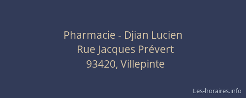 Pharmacie - Djian Lucien