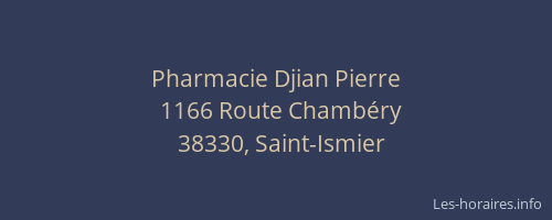 Pharmacie Djian Pierre