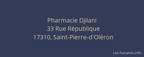 Pharmacie Djilani