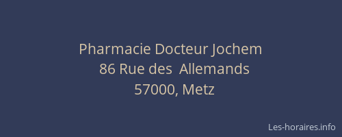 Pharmacie Docteur Jochem