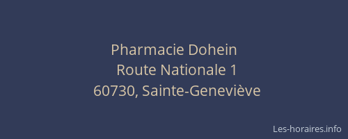 Pharmacie Dohein