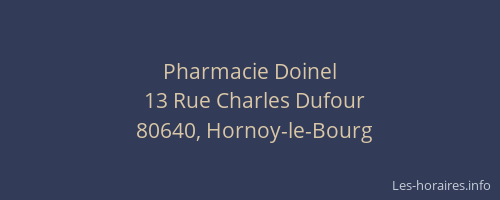 Pharmacie Doinel