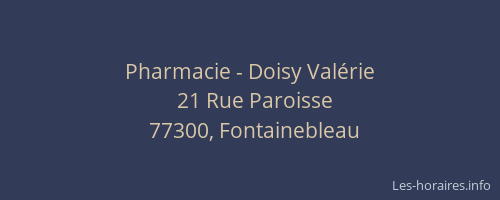 Pharmacie - Doisy Valérie